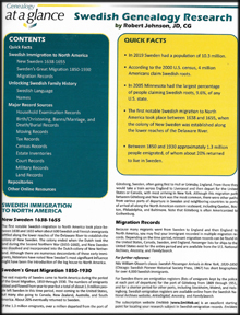 Genealogy At a Glance: Swedish Genealogy Research