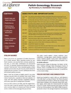 Genealogy at a Glance: Polish Genealogy Research