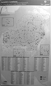St. Louis City/County Cemetery Map—Black & White