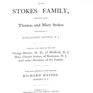 Ancestry of the Stokes and Other Families  by Richard Haines