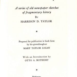 Ohio County, Kentucky. In the Olden Days by Harrison D Taylor