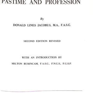 Genealogy as Pastime and Profession by Donald Lines Jacobus MA FASG