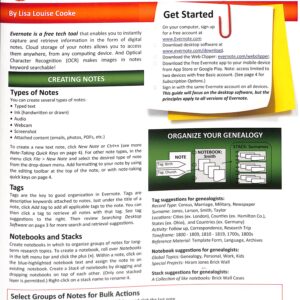 Evernote for Windows for Genealogists by Lisa Louise Cooke