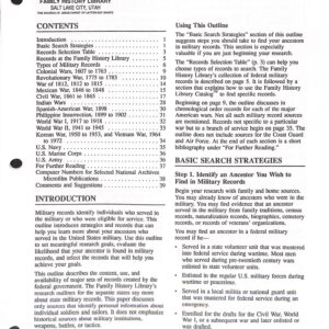 Family History Library U S Military Records