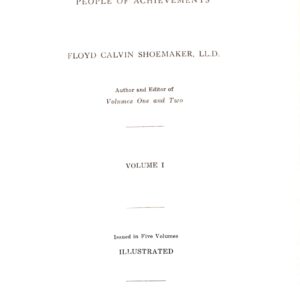 Missouri and Missourians vol 1 by Floyd Calvin Shoemaker, LL.D.